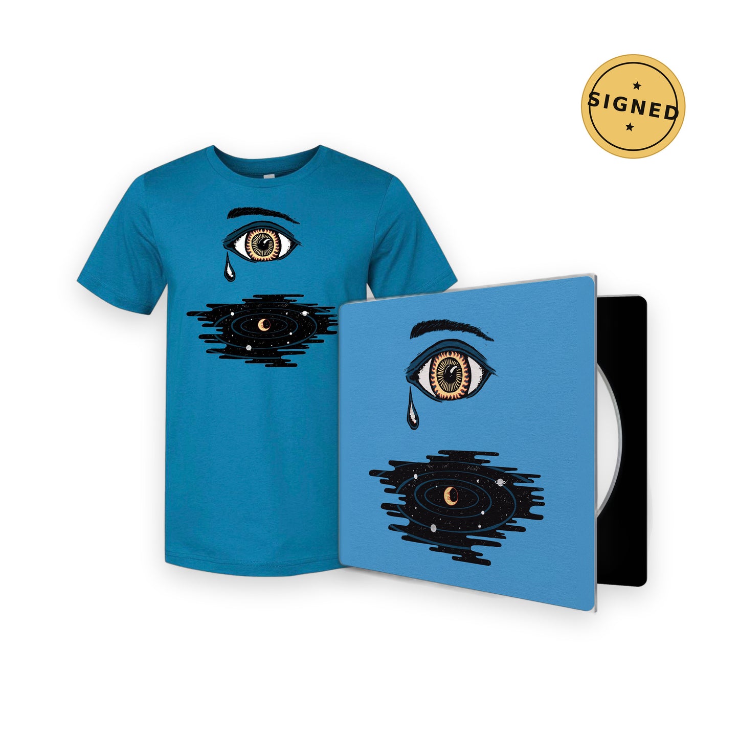 PRE-SALE - Open Eyes, Broken Heart - CD SIGNED + Shirt Bundle