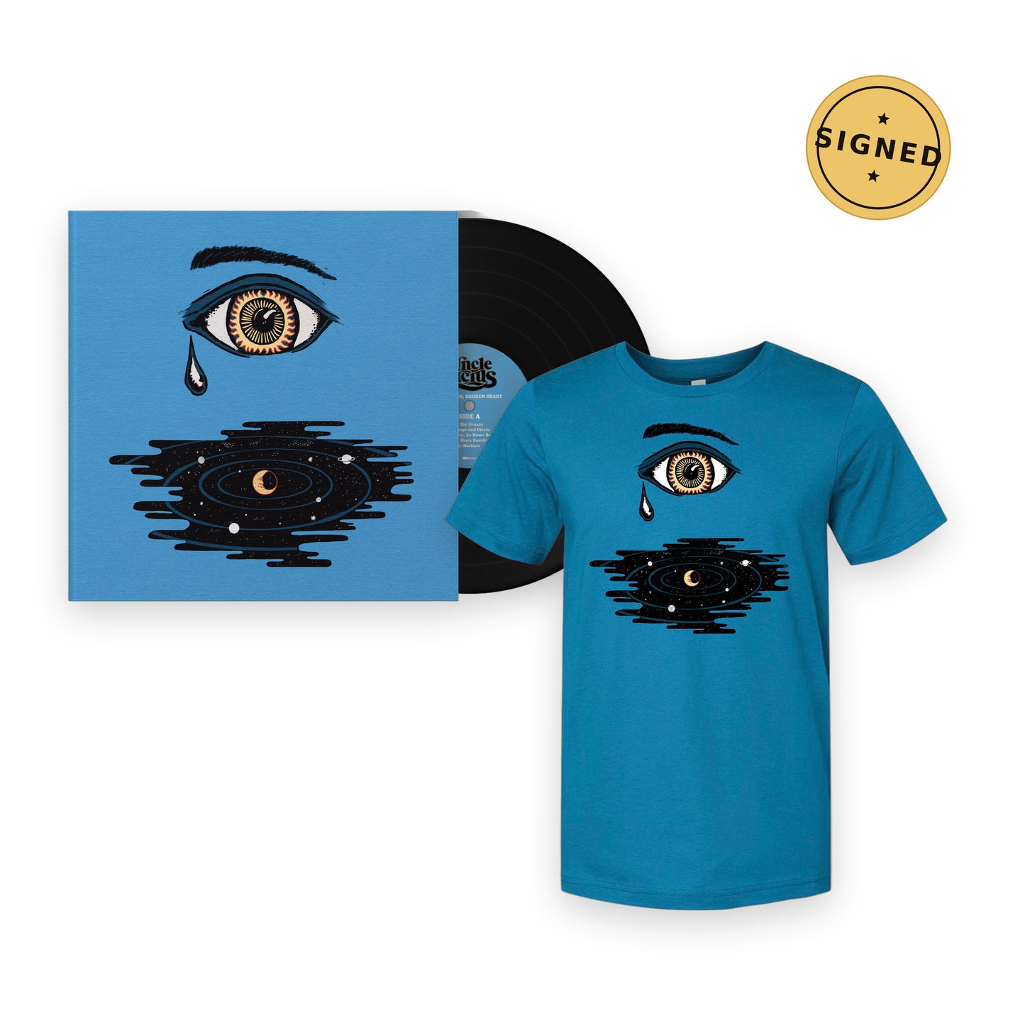 PRE-SALE - Open Eyes, Broken Heart - Vinyl SIGNED + Shirt Bundle