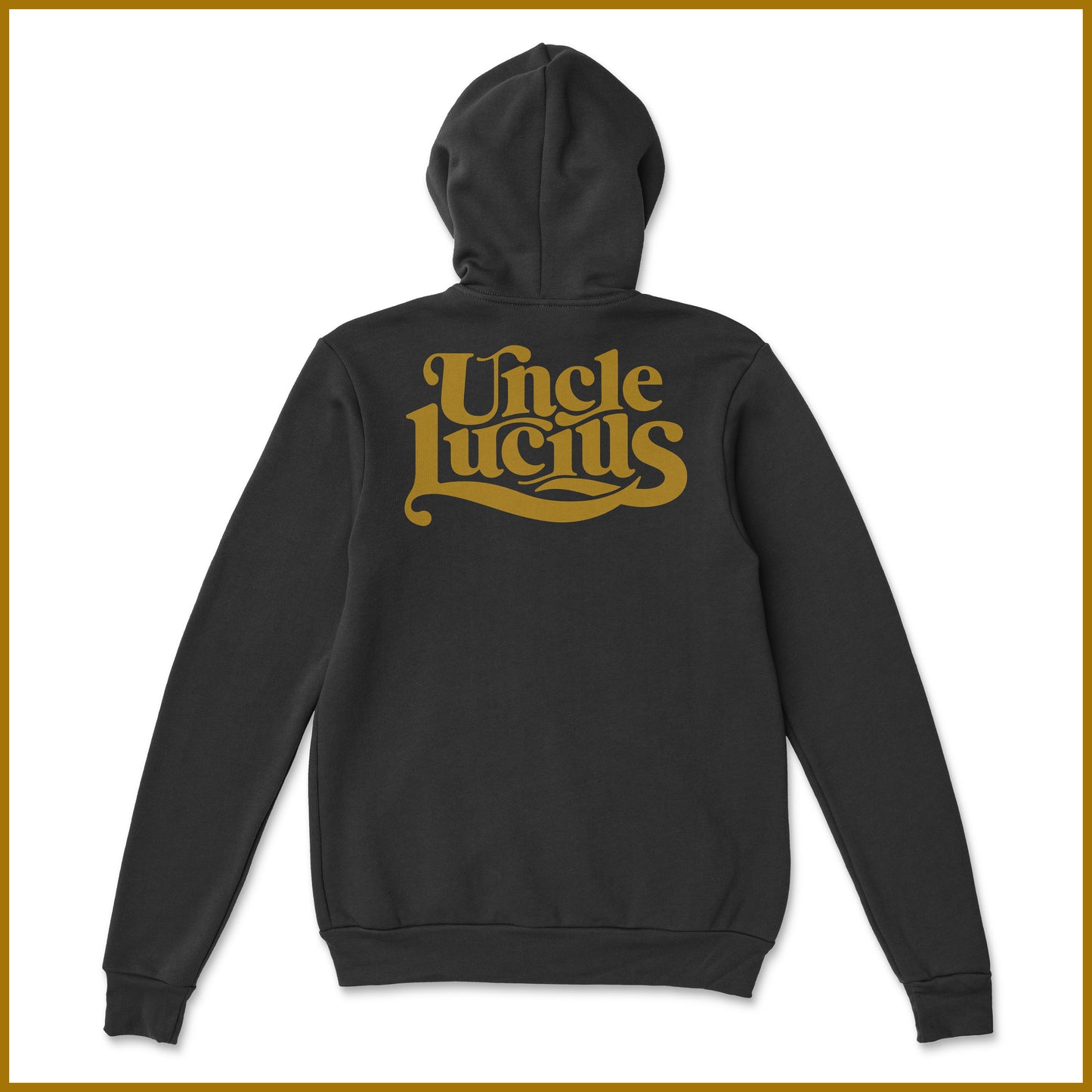 Long Sleeve - Logo Fleece Full Zip Hoodies - Black / Gold