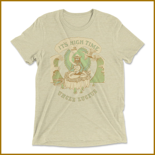 Short Sleeve - "It's High Time Tour" T Shirt - Pale Yellow Triblend