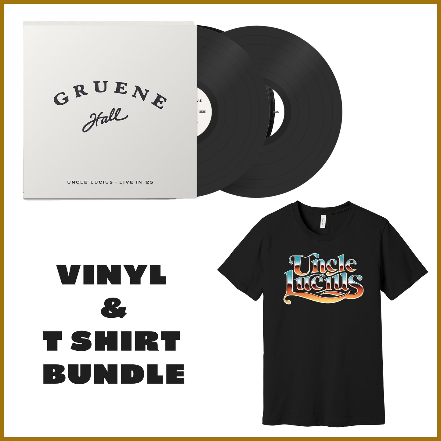 Live In '25 - Double Vinyl & Black Chrome Logo T Shirt