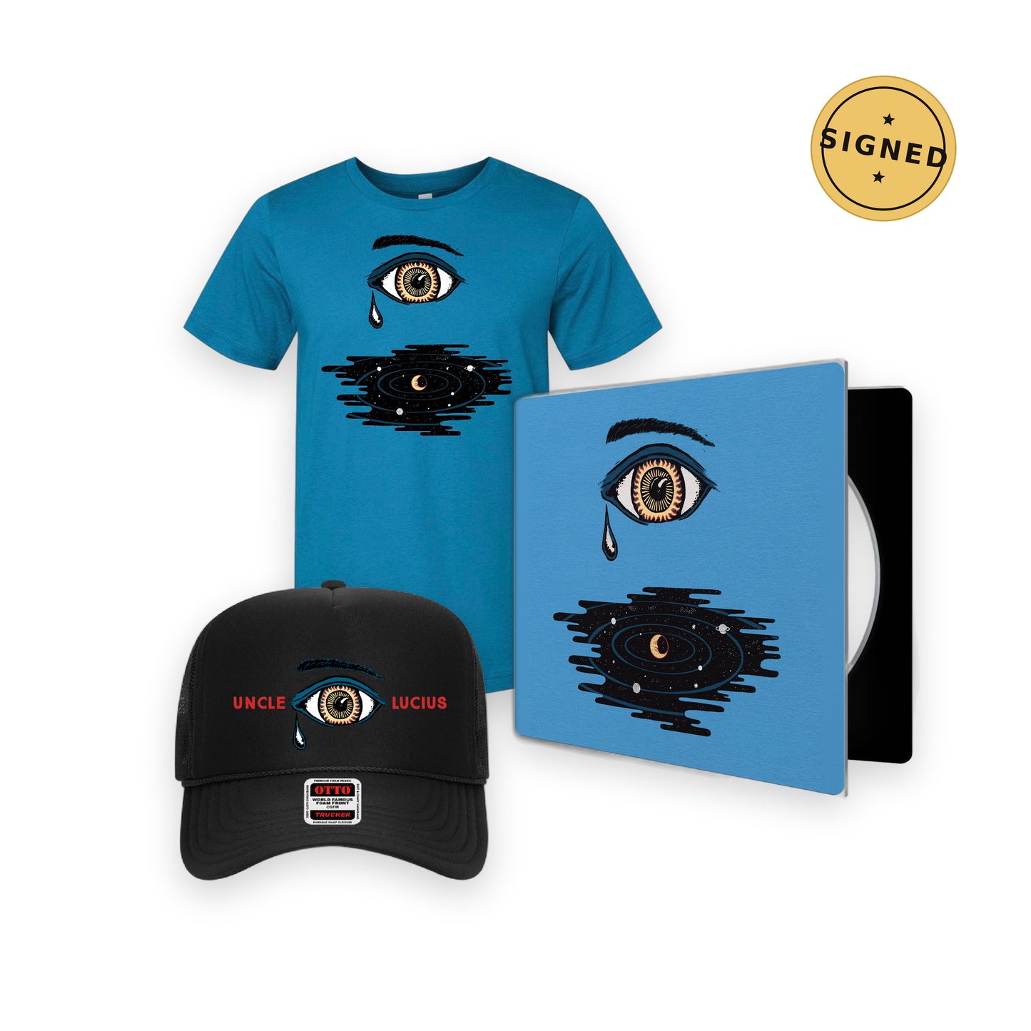 PRE-SALE - Open Eyes, Broken Heart - CD SIGNED + Shirt + Hat Bundle