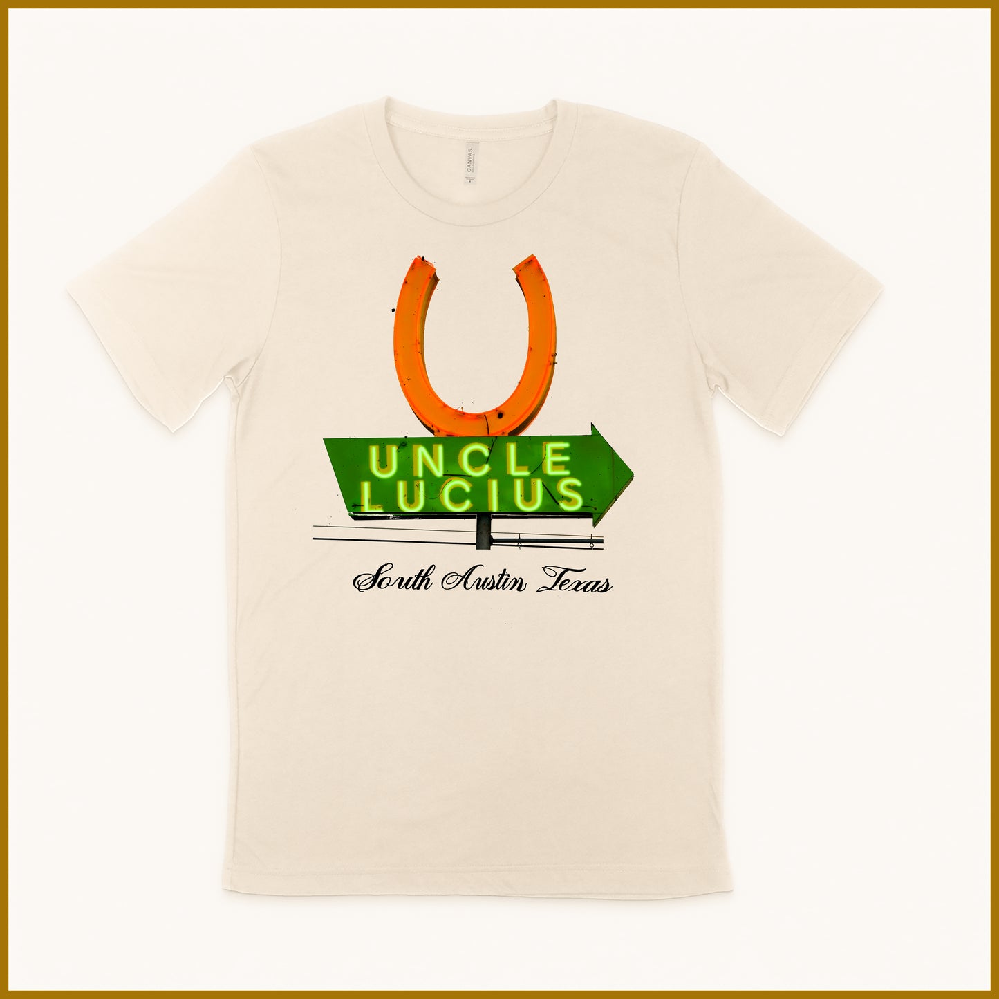 Short Sleeve - Horseshoe T Shirt - Natural / 6 Color Print