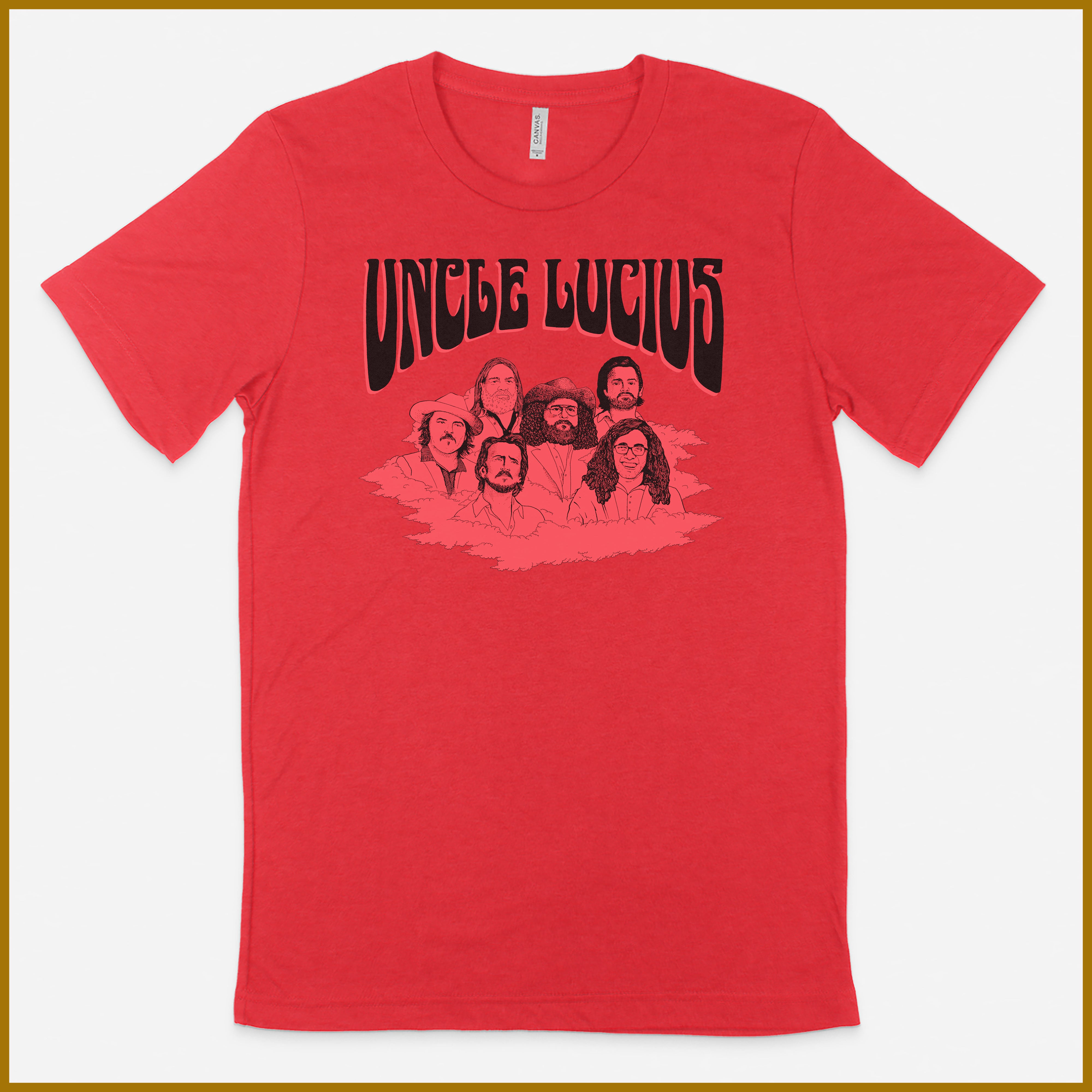 Short Sleeve - Red Faces T Shirt – Uncle Lucius Official Merch Store