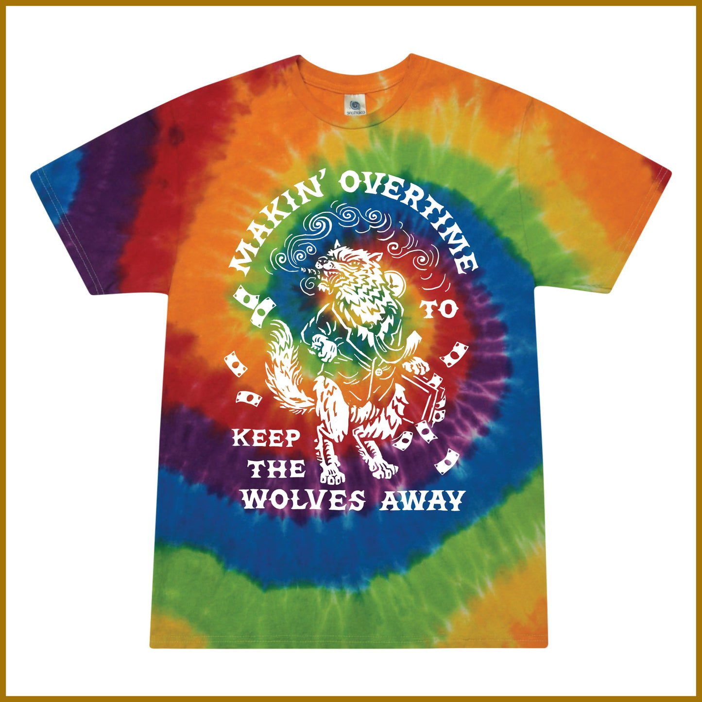 Short Sleeve - Tye Dye - Keep The Wolves Away T Shirt