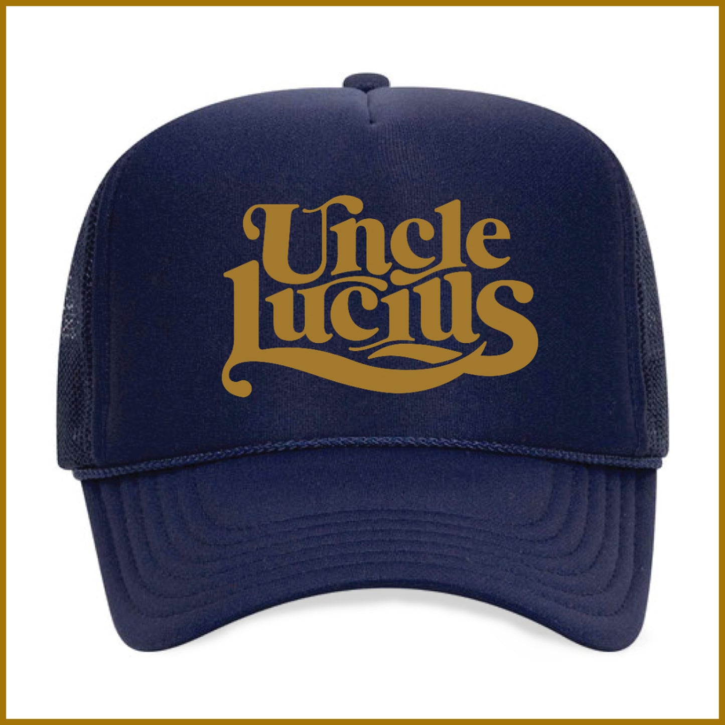 Logo Trucker Hat - Navy / Gold